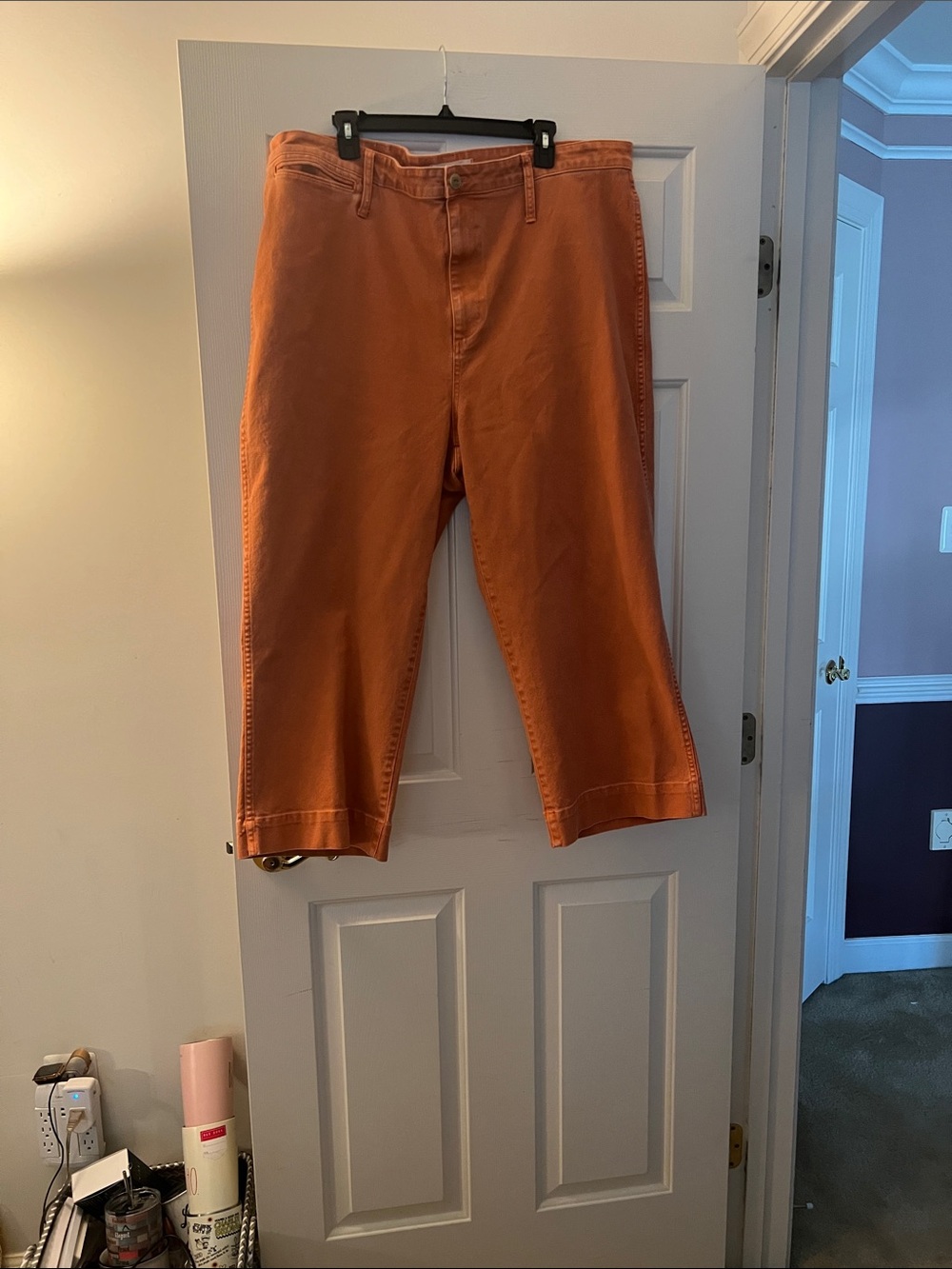 Madewell Women's Orange Relax fit/Wide-Leg Jeans